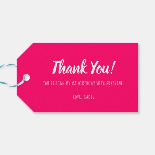 サンシャインバースデーパーティー ギフトタグ (裏面横)