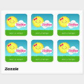 サンシャインバースデーパーティー スクエアシール (シート)