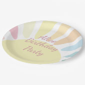 サンシャインバースデーパーティー ペーパープレート (アングル)
