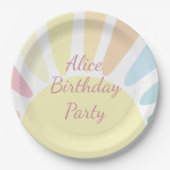 サンシャインバースデーパーティー ペーパープレート (正面)