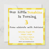サンシャインバースデーパーティー 招待状 (裏面)
