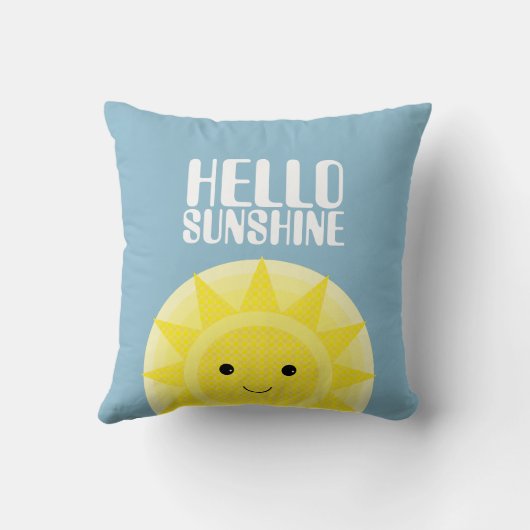 サンシャインパーソナライズされたキッズルーム子供部屋デコル クッション (裏面)