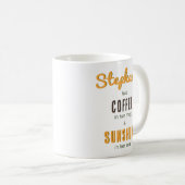 サンシャインパーソナライズされたソウルフローラかわいらしブーケ コーヒーマグカップ (正面右)