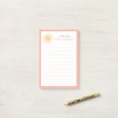 サンシャインパーソナライズされた先生感謝ギフト ポストイット (デスク上)