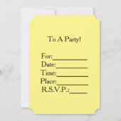 サンシャインパーティの招待状 招待状 (裏面)