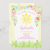 サンシャインパーティーのご招待　我が家の小さな太陽 招待状 (正面/裏面)