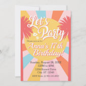 サンシャインパーム バースデー インビテーション (正面)