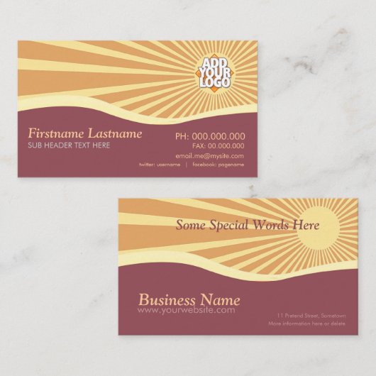 サンシャインヒルズアースカーブビジネスカード 名刺 (正面/裏面)