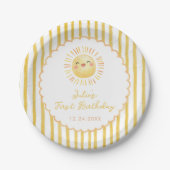サンシャインビジネスストライプ 誕生日 ペーパープレート (正面)