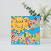 サンシャインビーチサンダルビーチパーティー 招待状 (スタンド正面)