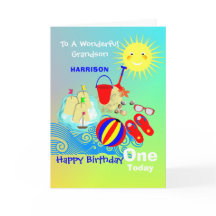 サンシャインビーチテーマ孫ハッピーバースデー