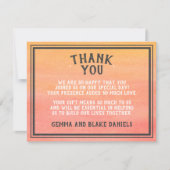 サンシャインビーチデスティネーション結婚トロピカル サンキューカード (正面)