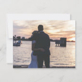 サンシャインビーチデスティネーション結婚トロピカル サンキューカード (裏面)