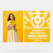 サンシャインピックボールブライダルシャワーフォトウェルカム アクリルサイン (正面)