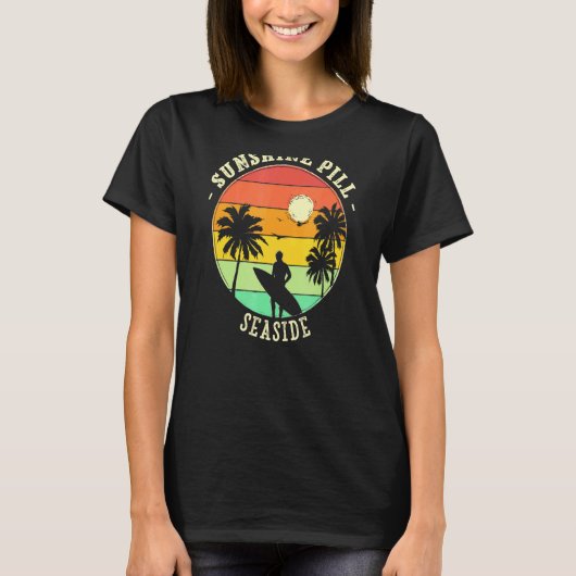 サンシャインピルシーサイドサマーオレゴン熱帯ビーチ Tシャツ (正面)