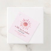 サンシャインピンクの太陽の赤ちゃんシャワーの小さな光線 フェイバータグ (インサイチュ)