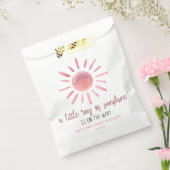 サンシャインピンクの太陽の赤ちゃんシャワーの小さな光線 フェイバーバッグ (封をした状態)