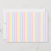 サンシャインピンク金ゴールドファースト誕生日 招待状 (裏面)