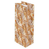 サンシャインピーコックフェザーアールヌーボーデザイン ワインギフトバッグ (正面アングル)