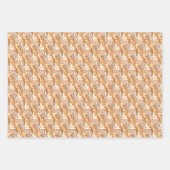 サンシャインピーコックフェザーズアールヌーボーデザイン ラッピングペーパーシート (正面2)