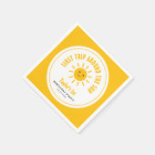 サンシャインファーストのまわりにトリップザサンファースト誕生日 スタンダードカクテルナプキン (角)