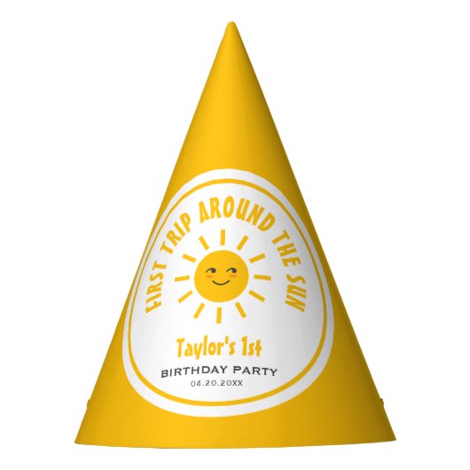 サンシャインファーストのまわりにトリップザサンファースト誕生日 パーティーハット (正面)
