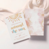 サンシャインファーストのまわりにトリップザサンファースト誕生日 招待状