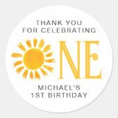 サンシャインファースト誕生日サンキュー ラウンドシール (正面)