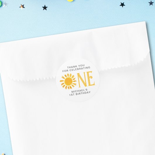 サンシャインファースト誕生日サンキュー ラウンドシール