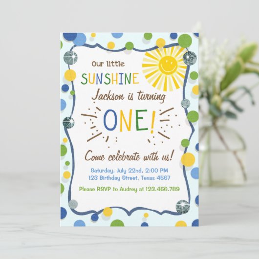 サンシャインファースト誕生日パーティーへの招待 招待状 (スタンド正面)