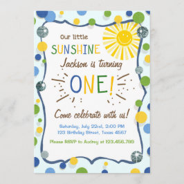 サンシャインファースト誕生日パーティーへの招待 招待状