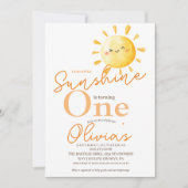サンシャインファースト誕生日パーティーキッズ素朴ズ 招待状 (正面)