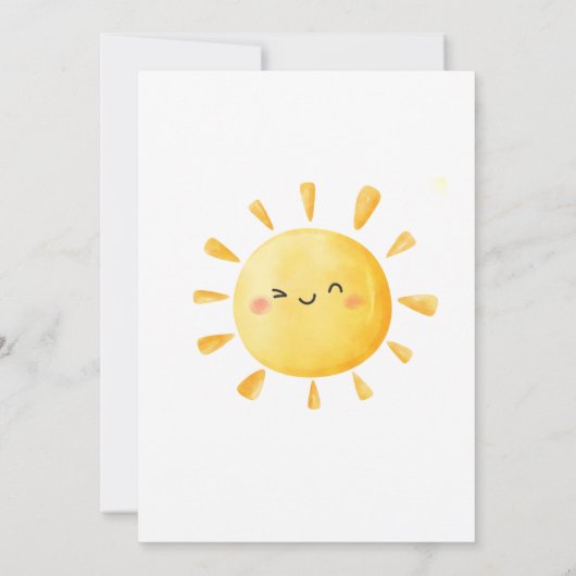 サンシャインファースト誕生日パーティーキッズ素朴ズ 招待状 (裏面)