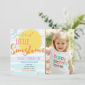 サンシャインファースト誕生日招待状と写真 招待状 (スタンド正面)