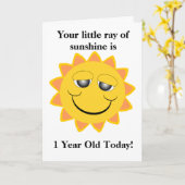 サンシャインファースト誕生日 カード (黄色い花)