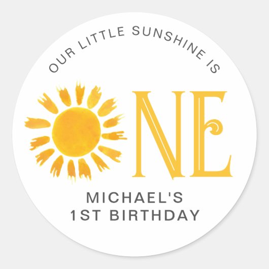 サンシャインファースト誕生日 ラウンドシール (正面)