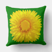 "サンシャインフラワーズグリーン装飾用クッションデザイン。 クッション (裏面)