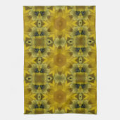サンシャインフラワーバーストゴールデン キッチンタオル (縦)