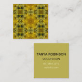 サンシャインフラワーバーストゴールデン スクエア名刺 (正面/裏面)