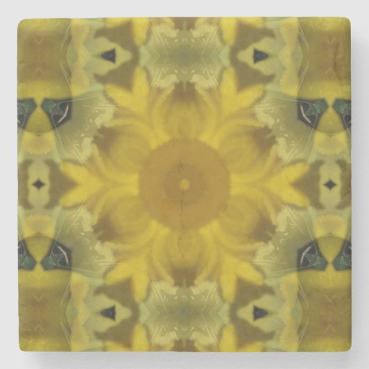 サンシャインフラワーバーストゴールデン ストーンコースター (正面)