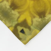 サンシャインフラワーバーストゴールデン フリースブランケット (角)