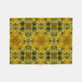 サンシャインフラワーバーストゴールデン フリースブランケット (正面(横))