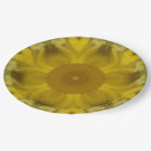 サンシャインフラワーバーストゴールデン ペーパープレート (アングル)
