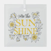 サンシャインフローラやる気を起こさせる ガラスオーナメント (正面)