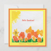 サンシャインフローラ水彩 招待状 (正面)