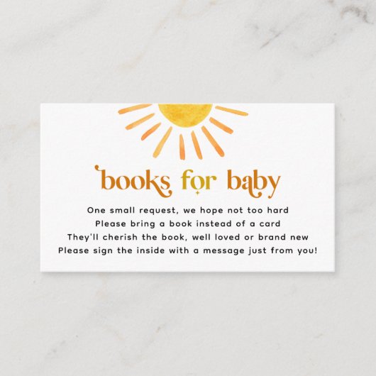 サンシャインブックベビー エンクロージャーカード (正面)