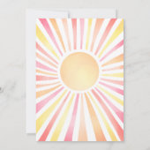 サンシャインブライトピンクボホサンベビーシャワー 招待状 (裏面)