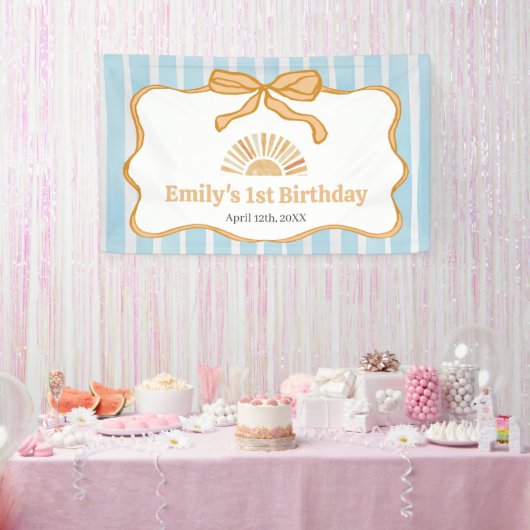 サンシャインブルーギンガムの誕生日パーティー 横断幕 (パーティー)