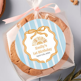 サンシャインブルーギンガム 誕生日パーティー ステッカー