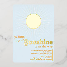 サンシャインブルー金ゴールドサンベビーシャワー